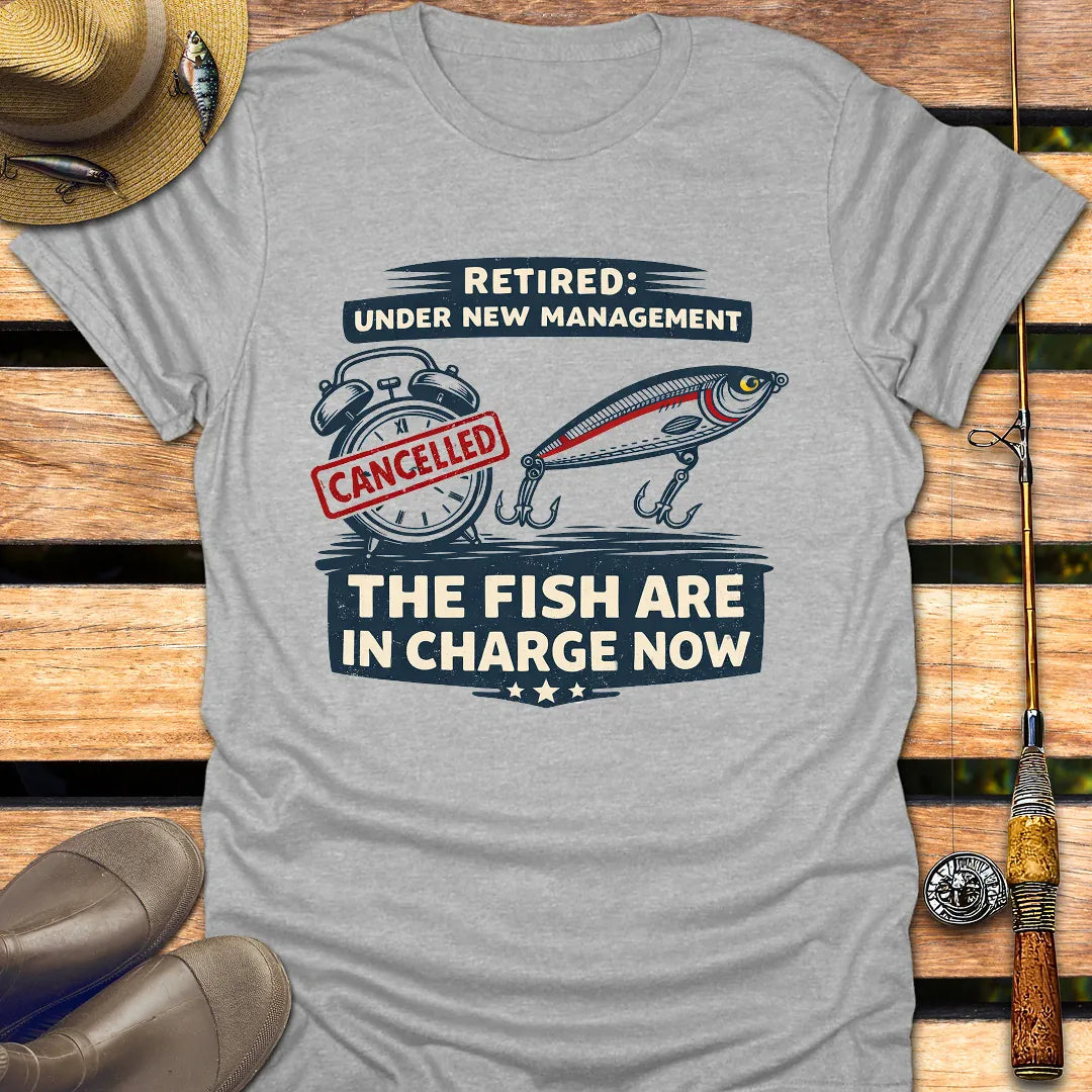 RETIRED T-Shirt FISHING T-Shirt Sport Grey / S