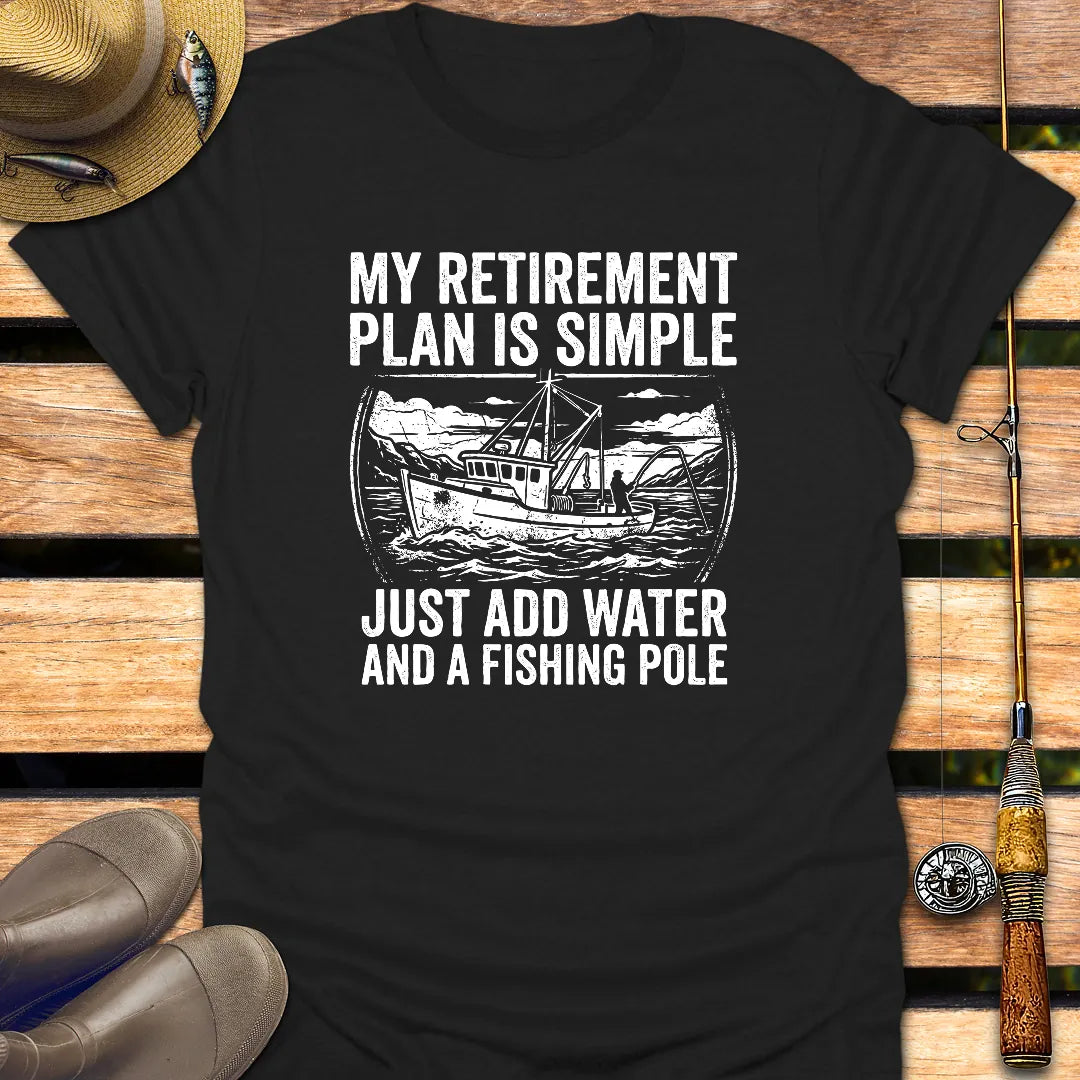 RETIREMENT PLAN IS SIMPLE T-Shirt FISHING T-Shirt Black / S