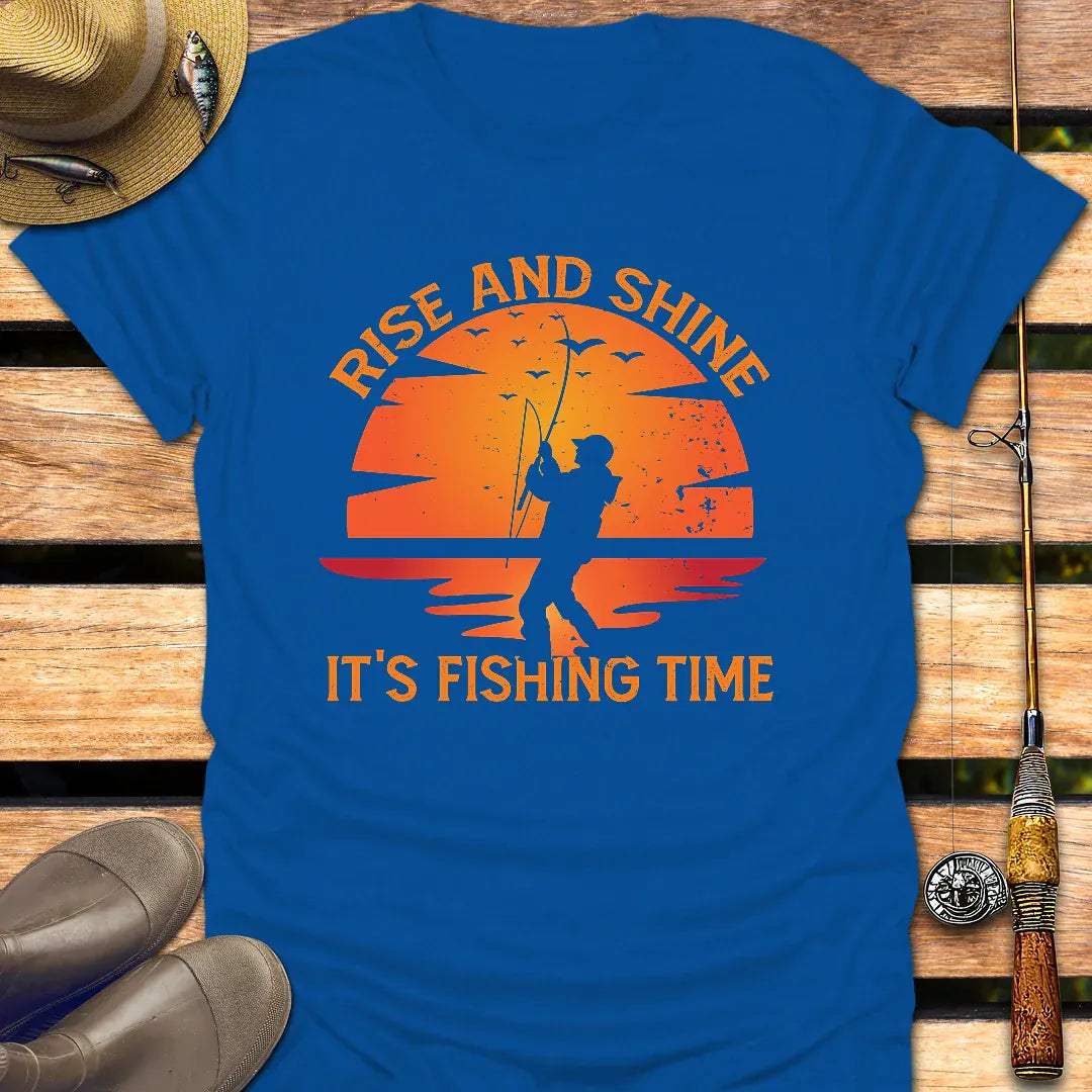 RISE & SHINE T-Shirt FISHING T-Shirt Royal / S