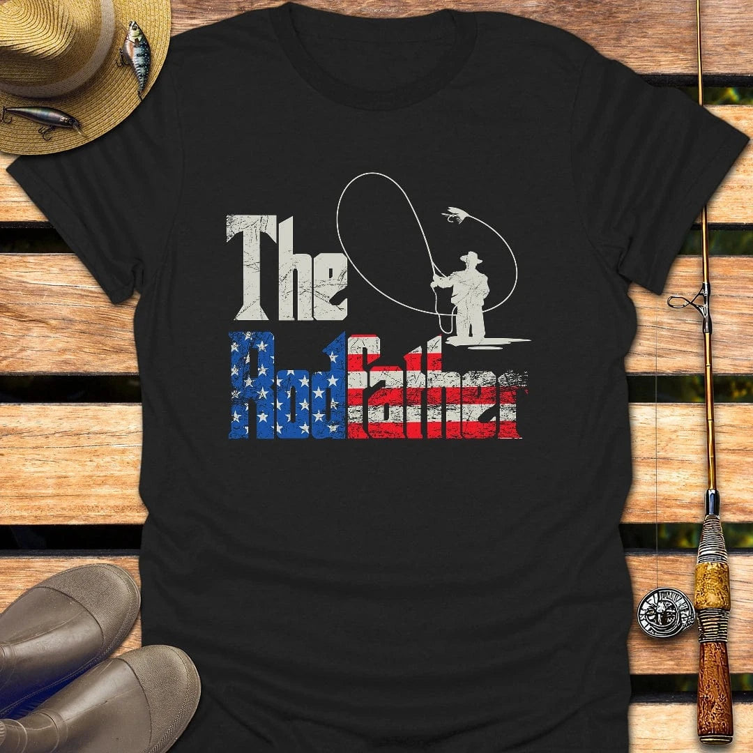 RODFATHER USA T-Shirt FISHING T-Shirt Black / S