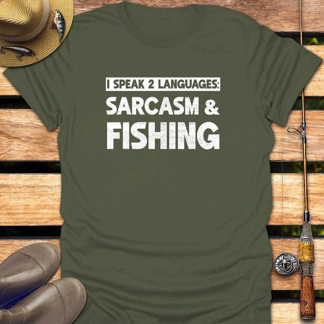 SARCASM T-Shirt FISHING T-Shirt Military Green / S
