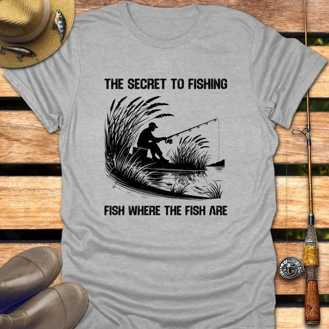 SECRET TO FISHING T-Shirt FISHING T-Shirt Sport Grey / S
