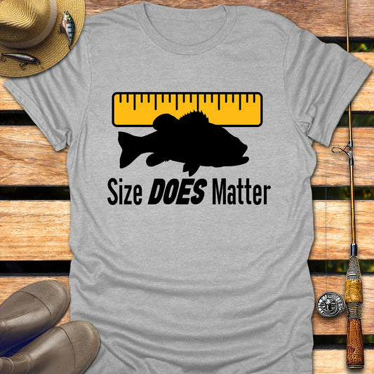 SIZE DOES MATTER T-Shirt FISHING T-Shirt Sport Grey / S