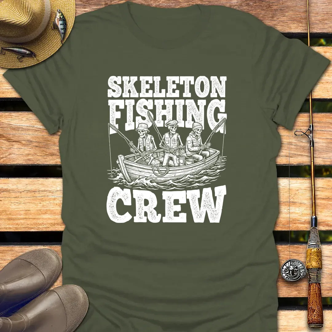 SKELETON CREW T-Shirt FISHING T-Shirt Military Green / S