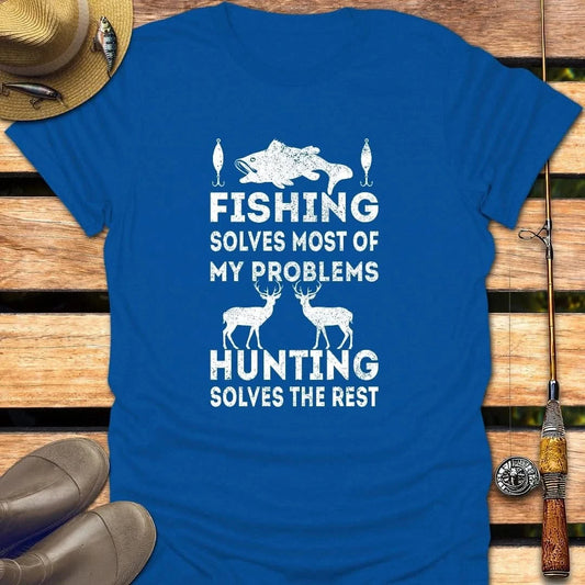 SOLVES PROBLEMS T-Shirt FISHING T-Shirt Royal / S