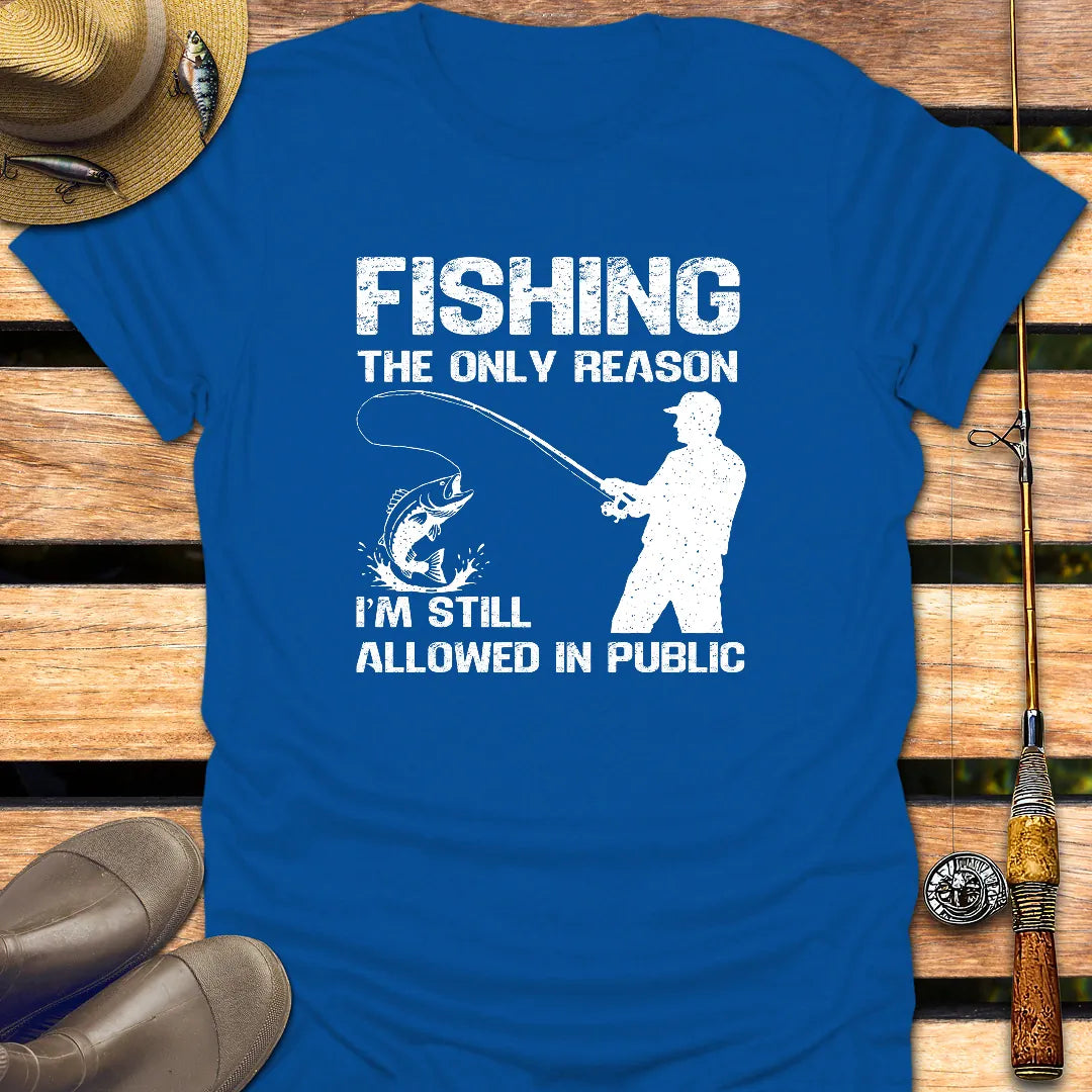 THE ONLY REASON T-Shirt FISHING T-Shirt Royal / S