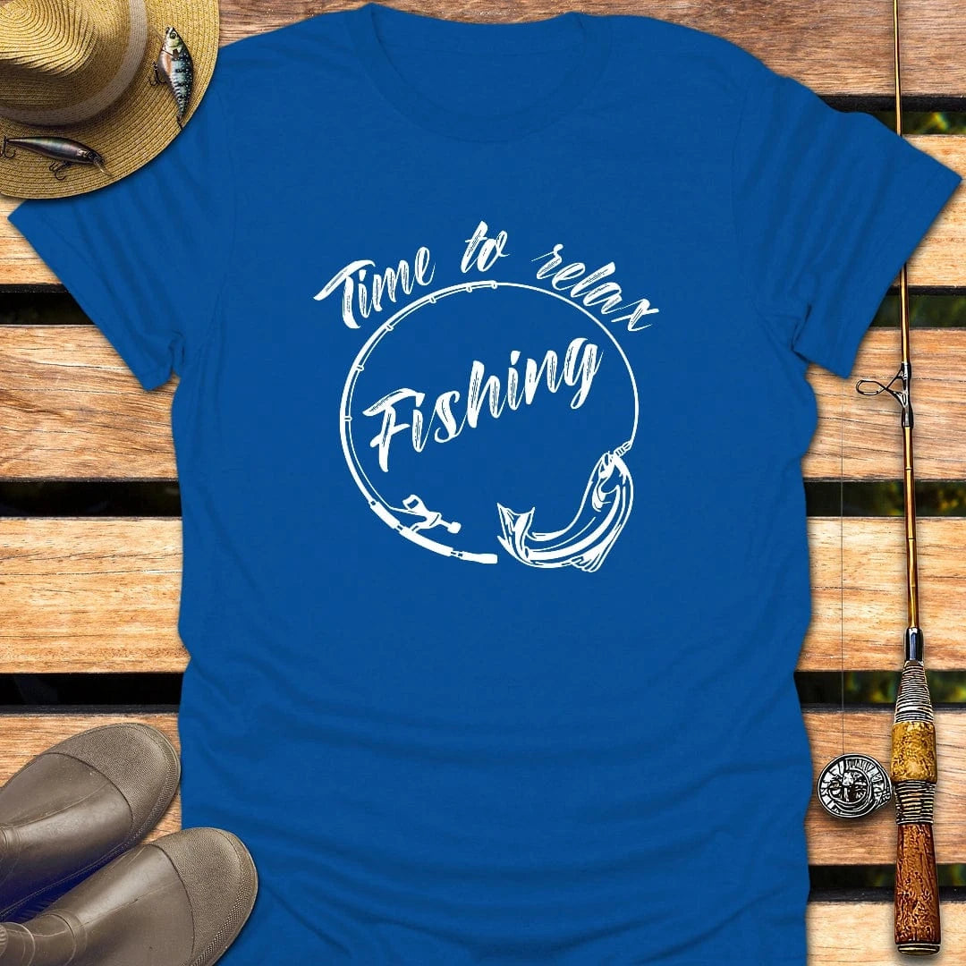 TIME TO RELAX T-Shirt FISHING T-Shirt Royal / S