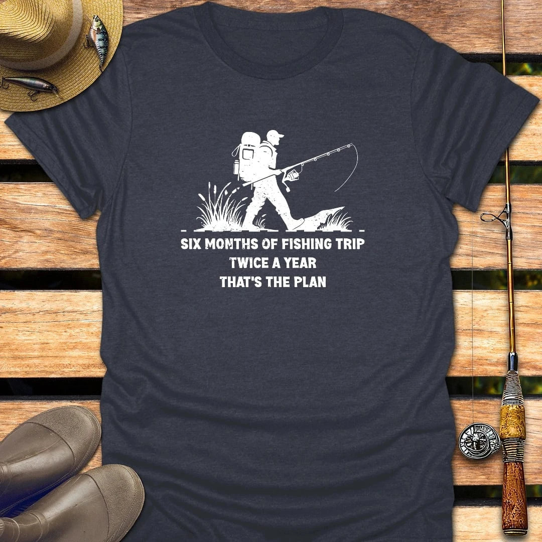 TRIP T-Shirt FISHING T-Shirt Heather Navy / S