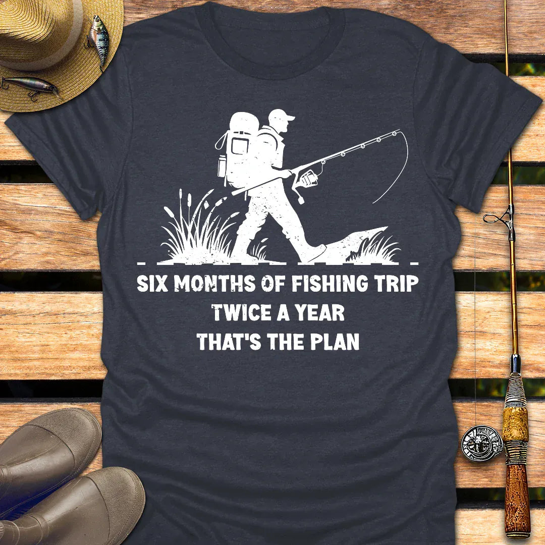 TRIP T-Shirt FISHING T-Shirt Heather Navy / S
