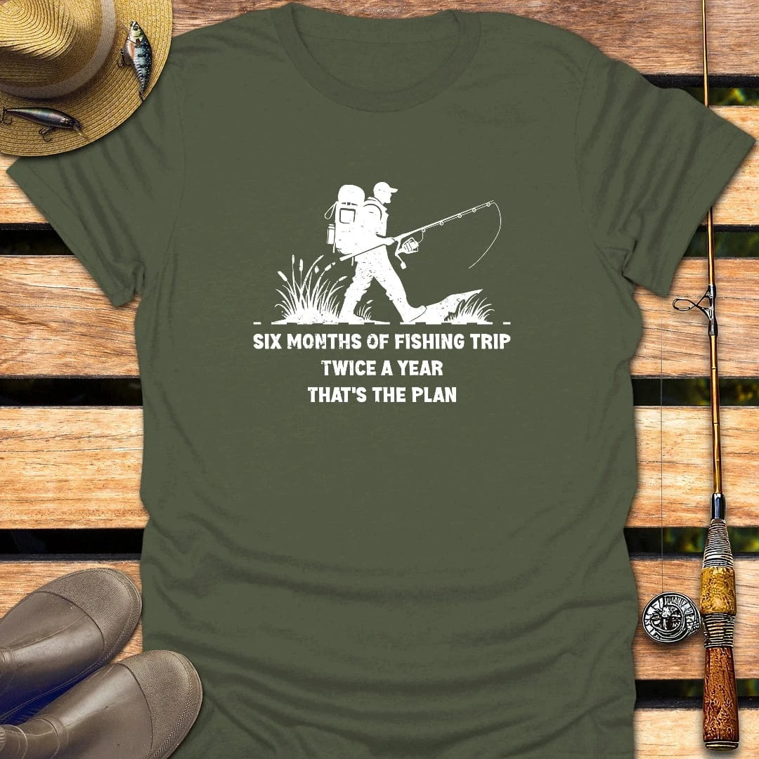 TRIP T-Shirt FISHING T-Shirt Military Green / S