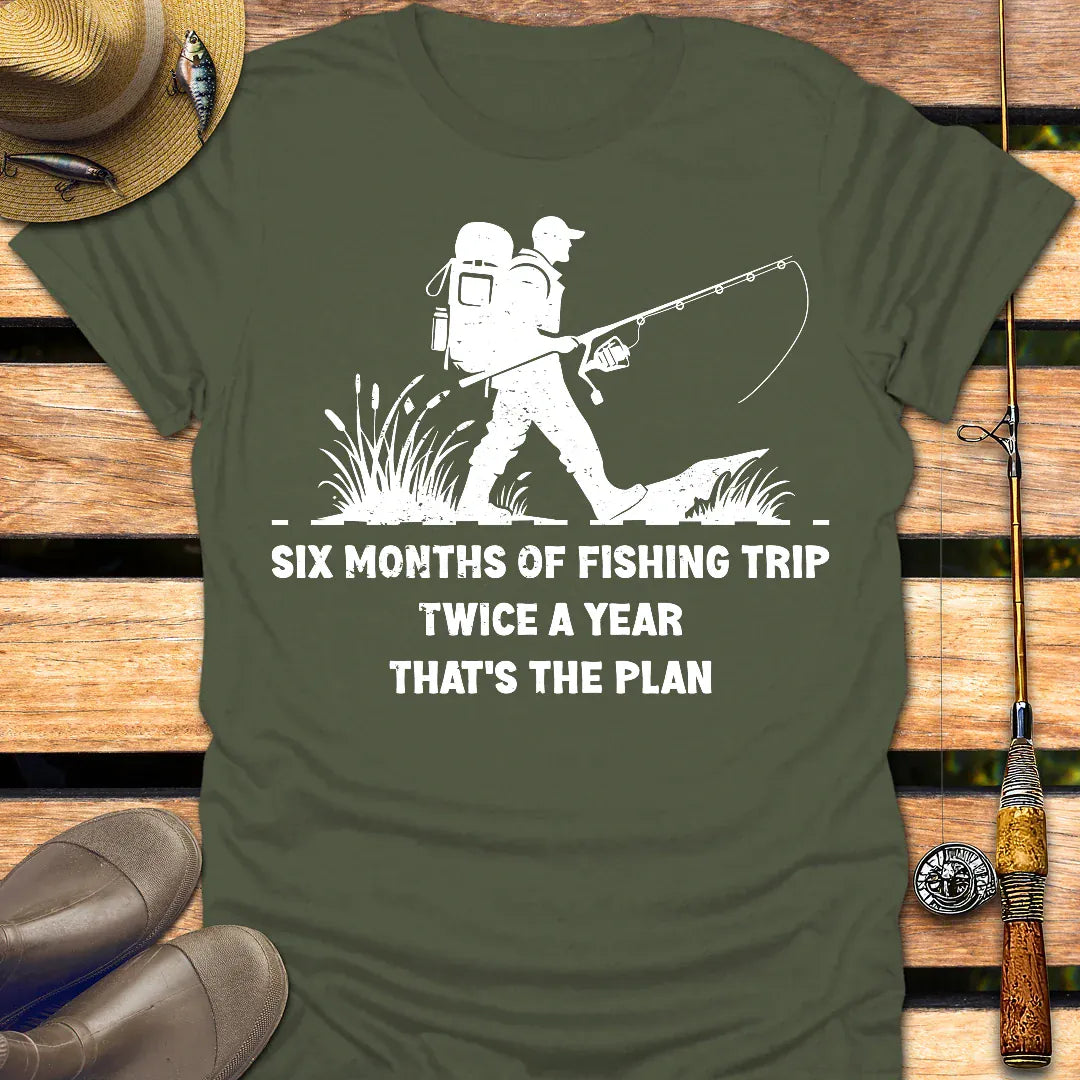 TRIP T-Shirt FISHING T-Shirt Military Green / S