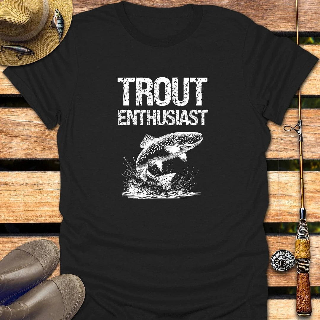 TROUT T-Shirt FISHING T-Shirt Black / S