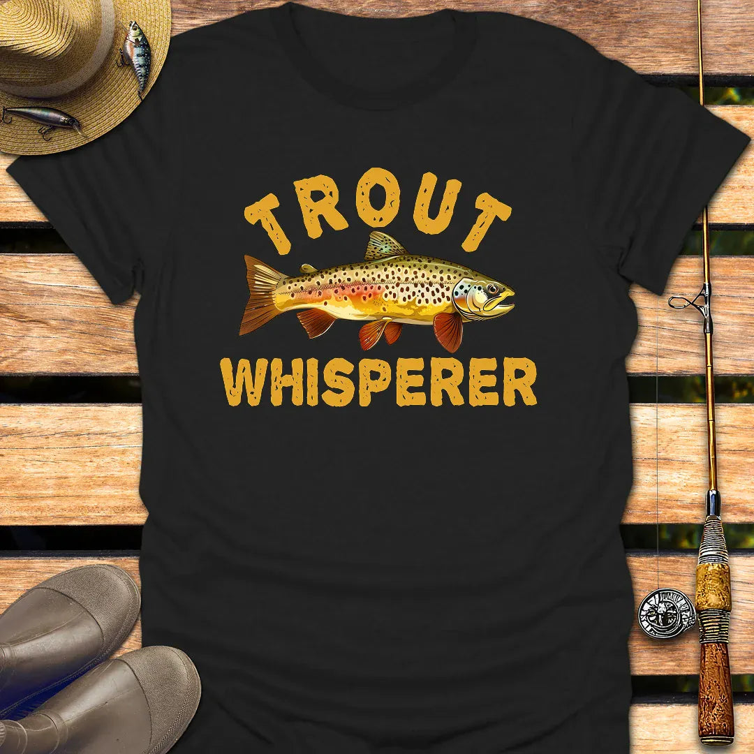 TROUT WHISPERER T-Shirt FISHING T-Shirt Black / S