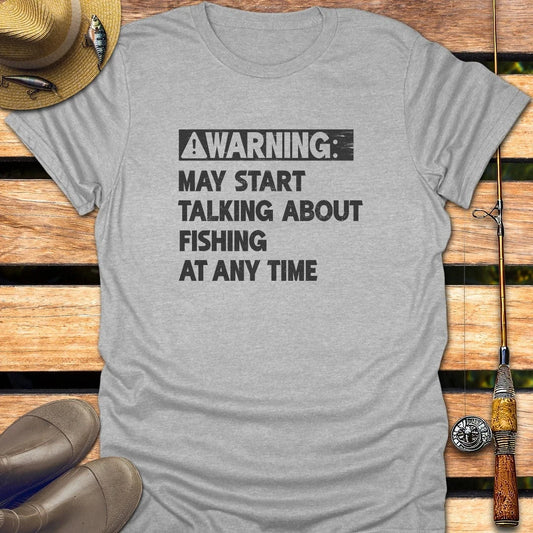 WARNING T-Shirt FISHING T-Shirt Sport Grey / S
