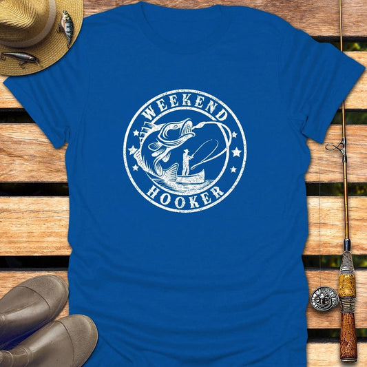 WEEKEND HOOKER T-Shirt FISHING T-Shirt Royal / S
