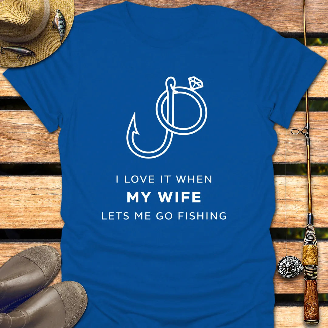 WIFE SAYS FISHING T-Shirt FISHING T-Shirt Royal / S