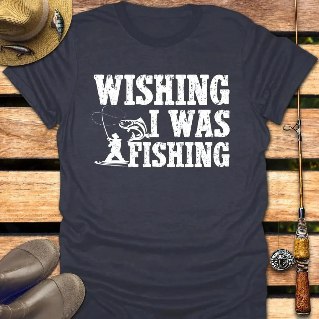 WISHING T-Shirt FISHING T-Shirt Heather Navy / S