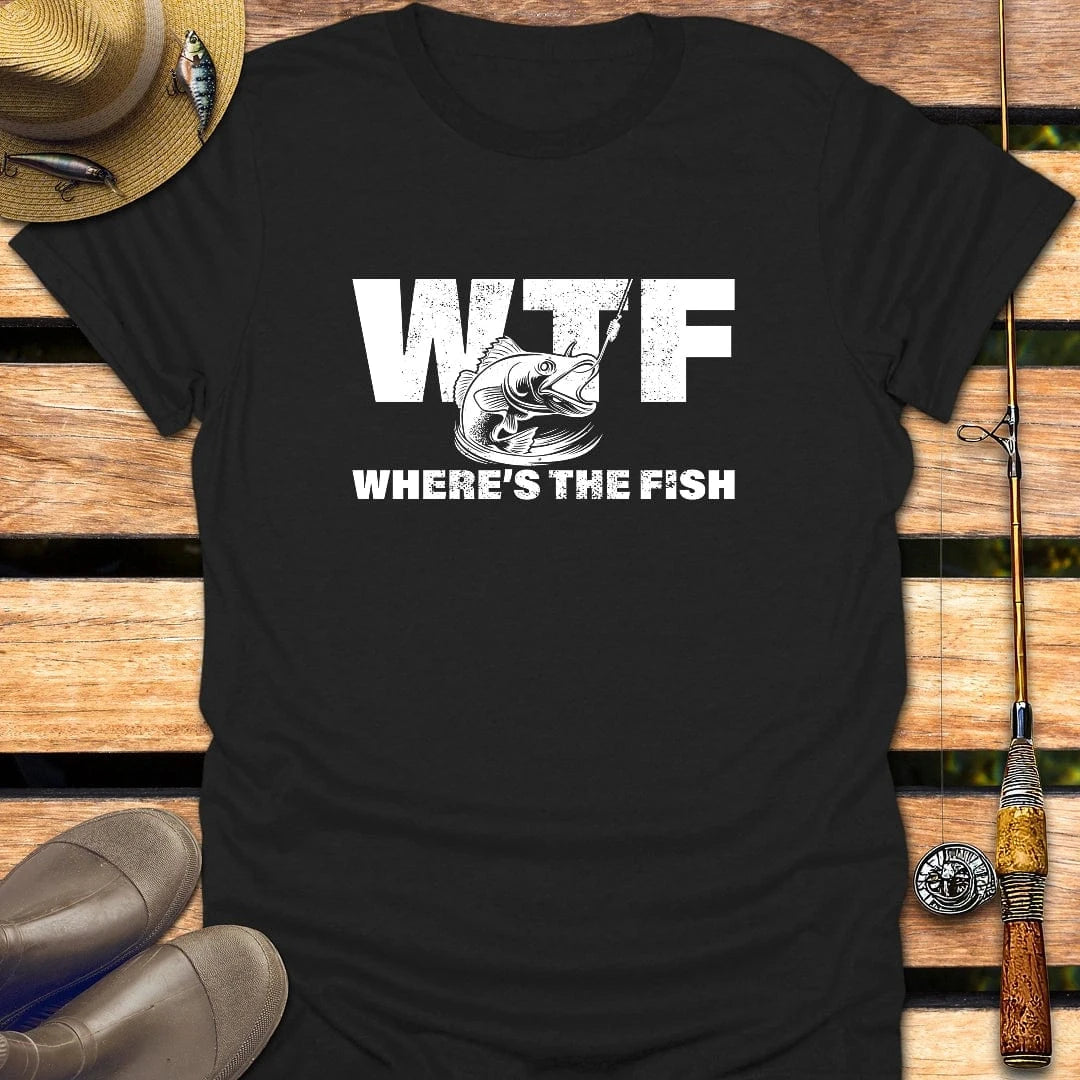 WTF T-Shirt FISHING T-Shirt Black / S